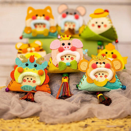 DIY端午生肖香包手工材料包 礼物幼儿园手工diy材料包布艺艾草驱蚊香囊挂件礼品 商品图2