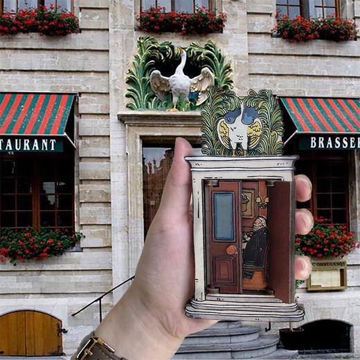 【文创】白天鹅咖啡厅冰箱贴 商品图0