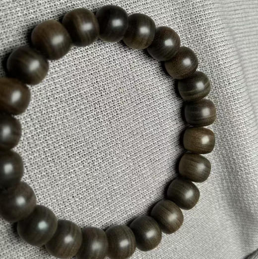 【青山特惠】9*10mm 阴沉虎皮纹精工老型桶珠正区迈索尔印度老山檀 l9 商品图1