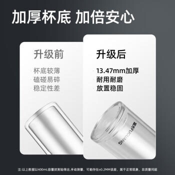 富光玻璃杯双层 带茶隔大容量隔热茶杯高档商务泡茶车载水杯透明杯子 商品图2