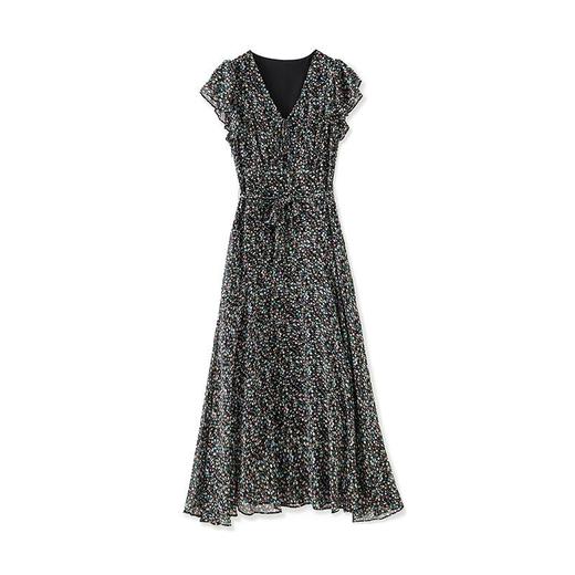 「高货wl」全新升级【铂金会员293/天猫399/差价106】(01146)洛诗琳法式浪漫复古印花连衣裙2025显瘦V领收腰大摆碎花裙wl01146 商品图4