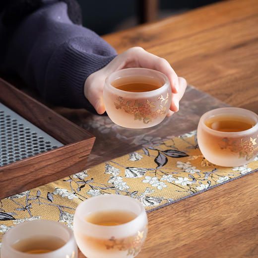 瓘玉琉璃茶具套组 | 古法手工吹制，半透光华，似玉非玉胜似玉 商品图1