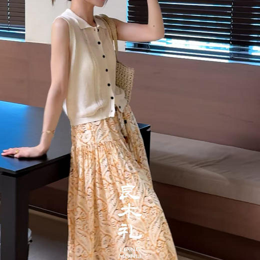 【预售7天】良木礼印花半裙（腰带）（12165） 商品图1