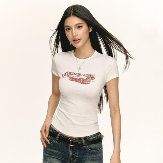Ariseism 美式复古短袖T恤女夏季新款上衣 商品图1