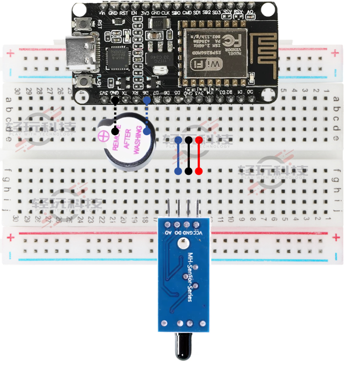 新版物联网作品-火焰报警器