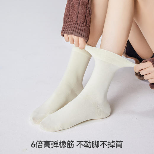 左分之右袜子女堆堆袜月子袜中筒乐福鞋10A长袜纯棉春夏款松口袜 商品图1