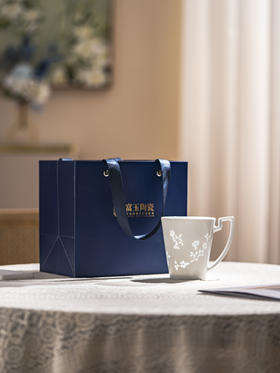 景德镇富玉陶瓷翠影马克杯高级感轻奢大容量水杯女2025新款高颜值杯子