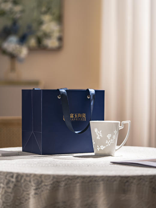 景德镇富玉陶瓷翠影马克杯高级感轻奢大容量水杯女2025新款高颜值杯子 商品图0