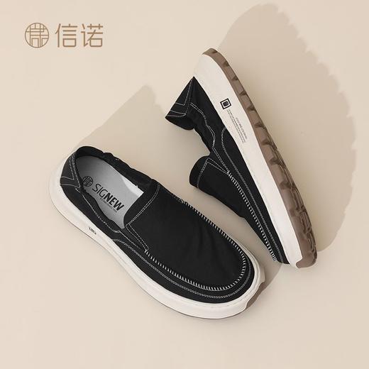 信诺软底舒适男单鞋2025年夏季新款豆豆鞋便捷懒人一脚蹬爸爸鞋N5C133-47 商品图2