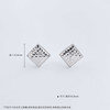 【限时8.8折】【线上铂金馆】PT950 铂金实心仿钻刻面菱形耳钩耳饰耳钉(PTES00080)预售产品下单后不退款不退货不换货不补差价) 商品缩略图3