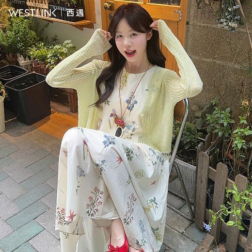 西遇夏季碎花背心裙套装SS150328(针织SS150327) 商品图2