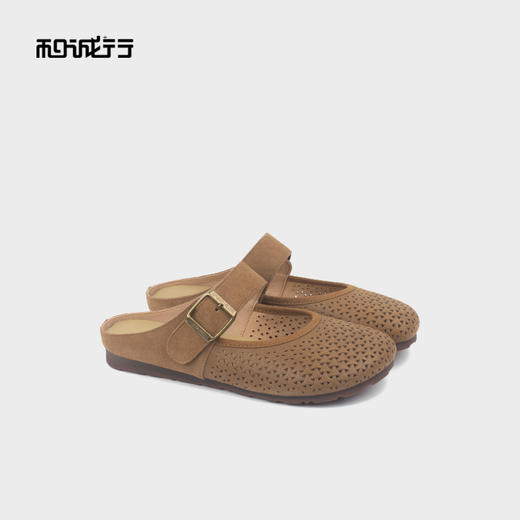 和诚行 2025夏季新款女时尚百搭舒适休闲镂空外穿包头拖鞋1930095 商品图4