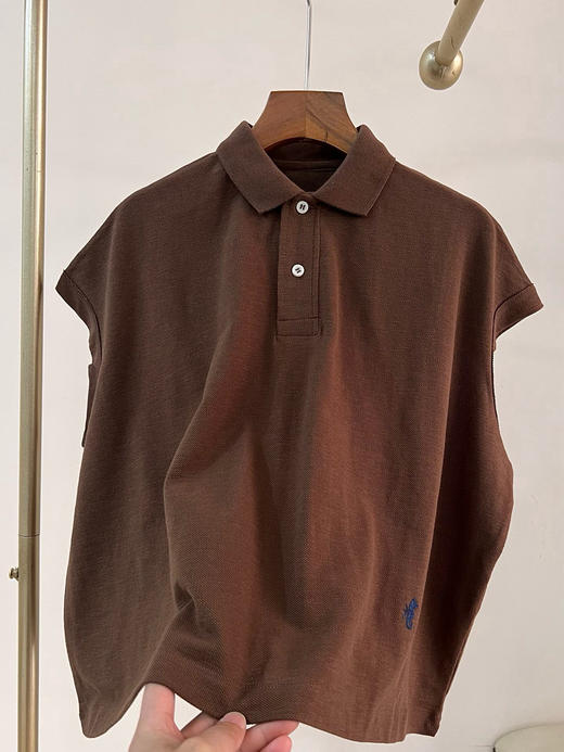 526-5 极限特惠24H 日系高阶休闲 25夏 45R 海马刺绣 结构感宽松翻领短袖 商品图5