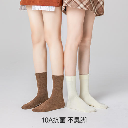 左分之右袜子女堆堆袜月子袜中筒乐福鞋10A长袜纯棉春夏款松口袜 商品图2