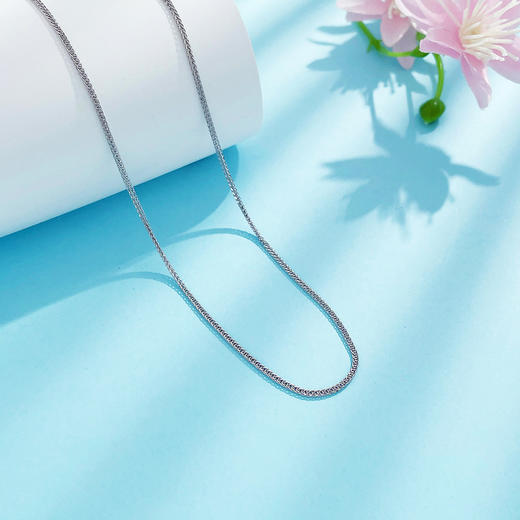 【限时8.8折】【线上铂金馆】PT950 【国际铂金协会 】铂金镂空不可调肖邦链项链（面宽约1.5-1.9mm）(ACPTXL00043-1)预售产品下单后不退款不退货不换货不补差价) 商品图1