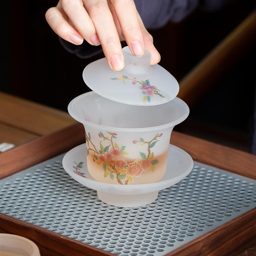 瓘玉琉璃茶具套组 | 古法手工吹制，半透光华，似玉非玉胜似玉 商品图4