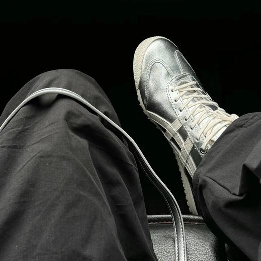 OnitsukαTigerMEXICO66鬼冢虎头层皮漆皮银男女情侣款板鞋球鞋 商品图0