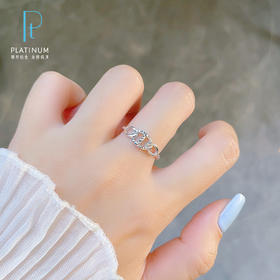 【限时8.8折】PT950 【国际铂金协会】铂金镂空活口戒指时尚中古风猪鼻子活口女戒(ACPTJZ00001)预售产品下单后不退款不退货不换货不补差价)预售产品下单后不退款不退货不换货不补差价
