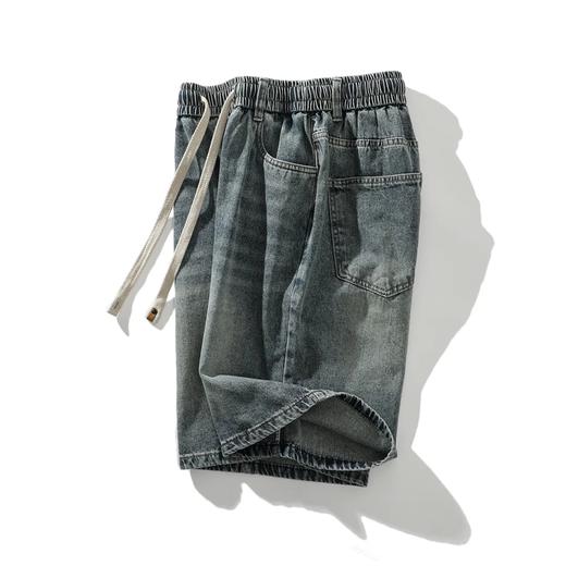 重工水洗外贸男装工厂剪标尾货牛仔短裤 商品图1
