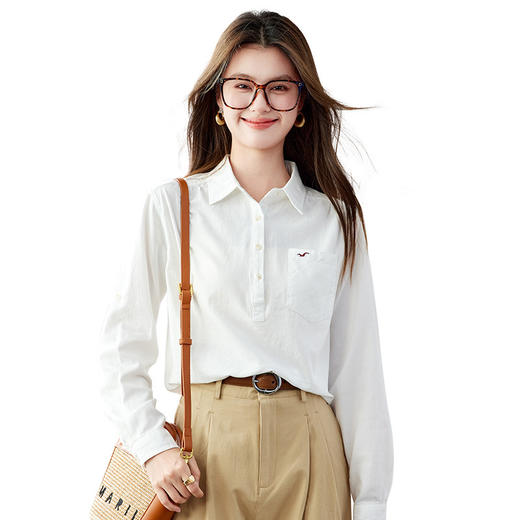 百媚生 纯棉气质女式衬衣51007 商品图4