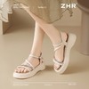 ZHR则则厚底凉鞋4.5CM外穿坡跟凉鞋2025新款百搭沙滩凉鞋罗马凉鞋 商品缩略图8