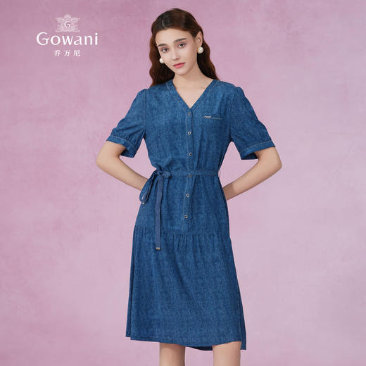 乔万尼真丝桑蚕丝连衣裙新款收腰显瘦裙EF2E311 商品图1