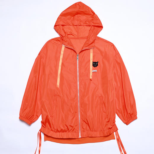 丁摩 轻薄单层连帽防晒衣女夏季开衫新款宽松遮肚防晒服空调衫5ZF-1929 商品图4