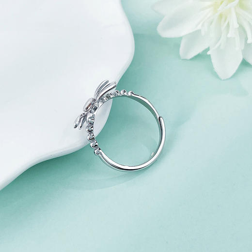 【限时8.8折】【线上铂金馆】PT950 #时尚联盟 #怦然心动 #在逃公主 【国际铂金协会 精品】铂金实心爱心蝴蝶结活口戒指女戒(BJZ00262)预售产品下单后不退款不退货不换货不补差价) 商品图4