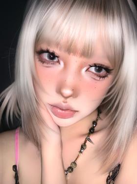 GIRLS'S LINE 日抛（两片装） 黑白小镇 直径14.5mm着色13.8mm