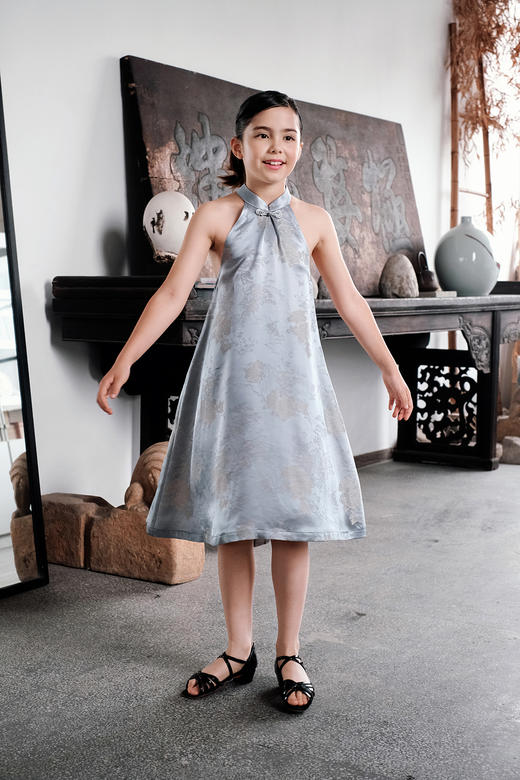 盛唐牡丹| Kids 仙山飞鹤真丝儿童女裙[特价品] 商品图0