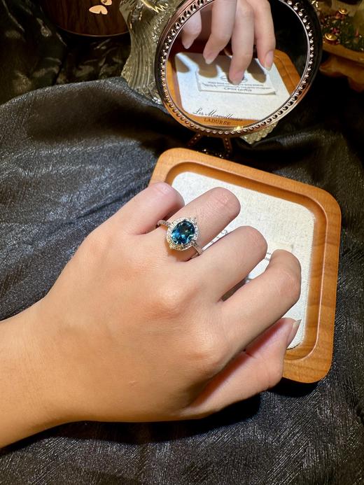 NU41-纯天然托帕石戒指 925银托（LD） 商品图3