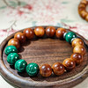 易祈吉祥五行补木系列崖柏手链孔雀石饰品送礼老银手串礼物 商品缩略图1