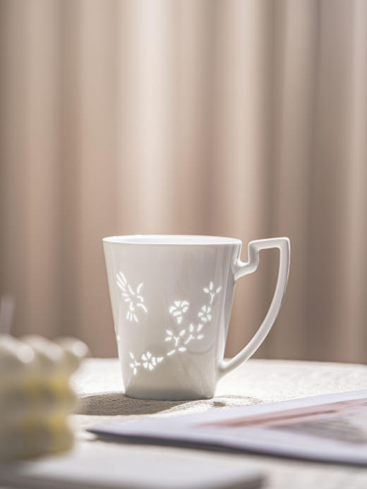 景德镇富玉陶瓷翠影马克杯高级感轻奢大容量水杯女2025新款高颜值杯子 商品图1