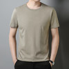 夏季圆领薄款纯色短袖t恤精梳棉纯棉短袖体恤男t恤 商品缩略图5