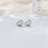 【限时8.8折】【线上铂金馆】PT950 铂金实心鱼鳞爱心心形耳饰耳钉（直针配铂金耳迫）(PTES00110)预售产品下单后不退款不退货不换货不补差价) 商品缩略图1