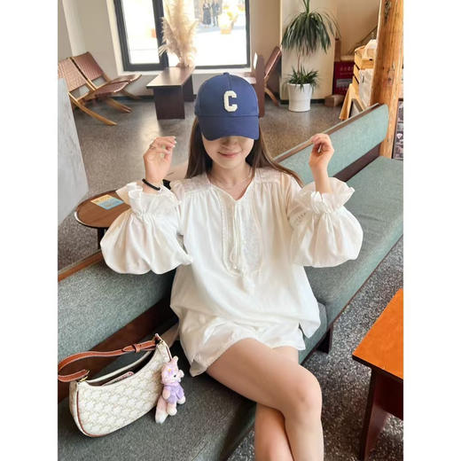 法式镂空真丝棉套装 商品图3