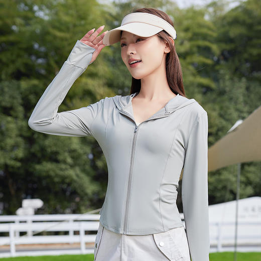 夏日特惠 第二件半价！『小蛮腰冰感防晒衣』 原纱防晒面料UPF50+ 透气不粘汗 肤感冰冰凉 室内空调衫/室外全场景适用 商品图3