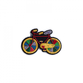 北京仓｜Macon & Lesquoy-Vélo Paradise-自行车 金属丝线 刺绣 胸针［法国设计师］