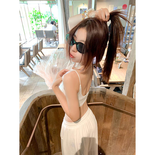 <曾小咸推荐> 美背内衣细肩带带胸垫吊带背心 商品图4