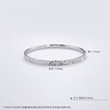 【限时8.8折】【线上铂金馆】PT950 #碎碎冰 【国际铂金协会】铂金实心固口碎碎冰四方手镯(面宽约3.9-4.1mm，厚约1.7mm）(BSZ00121)预售产品下单后不退款不退货不换货不补差价) 商品缩略图3