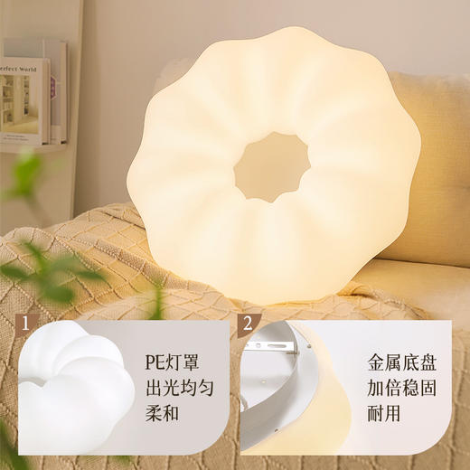 欧普（OPPLE）奶盖啵啵·led吸顶灯具家用圆形卧室灯儿童现代简约馨房间灯 商品图3