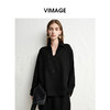VIMAGE纬漫纪垂坠舒适醋纤宽松显瘦衬衫2025夏季新款V2313945 商品缩略图1