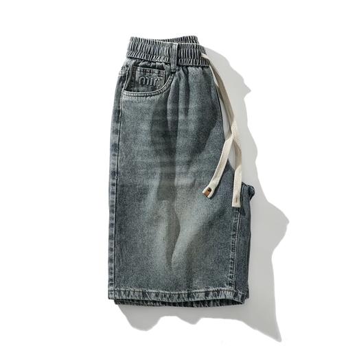 重工水洗外贸男装工厂剪标尾货牛仔短裤 商品图4