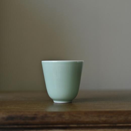 「景德镇高温颜色釉浅豆青釉铃铛杯」薄胎陶瓷茶杯单个品茗杯功夫茶器 商品图3