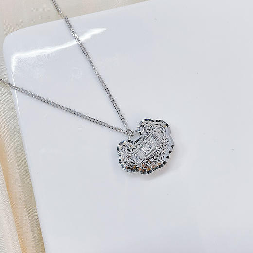 【限时8.8折】【线上铂金馆】PT950 铂金空心调节事事如意柿子如意锁包套链(PTTL00072)预售产品下单后不退款不退货不换货不补差价) 商品图2