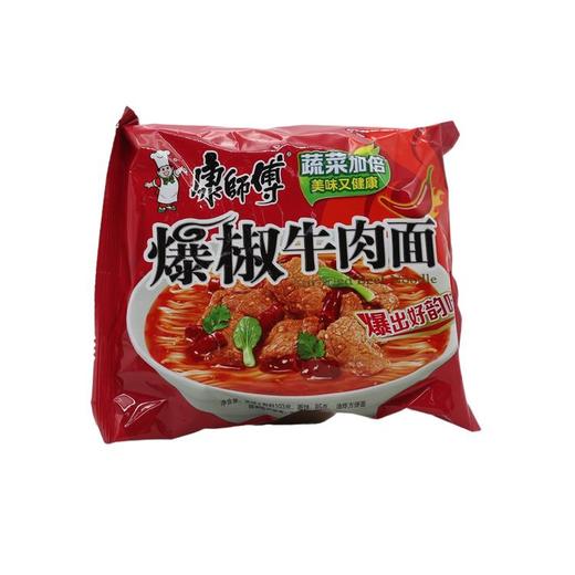 康师傅方便面 爆椒牛肉袋面*24（6920734706242） 商品图0