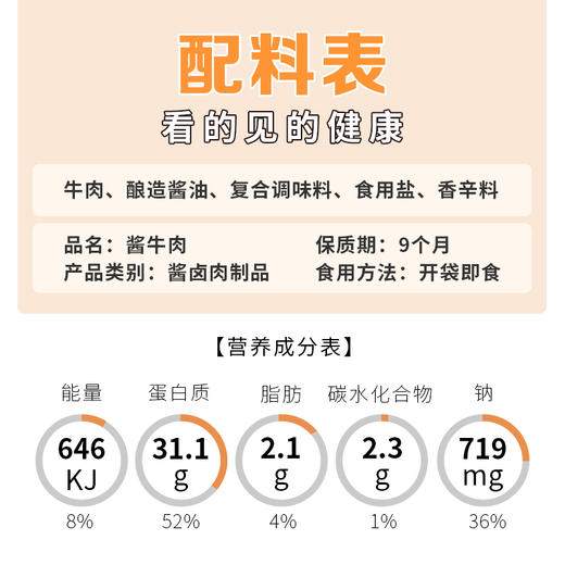 康新牧场五香不蘸汁款酱牛肉150g/袋 开袋即食 商品图9