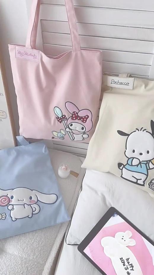 【YW】无忧购【甄选】三丽鸥正版卡通可爱库洛米牛仔帆布袋单肩手提购物袋BH-75082（截单后3-5天发货) 商品图3