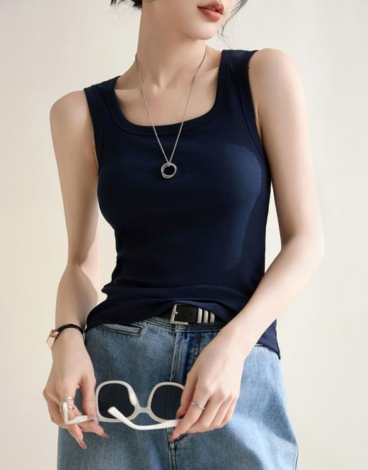 百媚生 宽肩带背心西装内搭冰感打底无袖吊带168811 商品图6