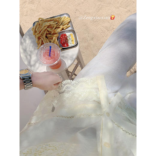 【169元任选2件】新品现货秒杀！卖完下架不再补 ！蕾丝拼接短袖衬衫 商品图4